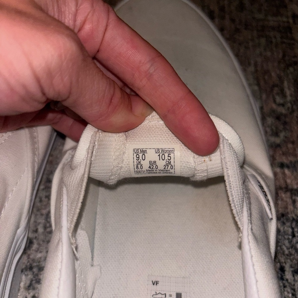 White Slip-on Vans
